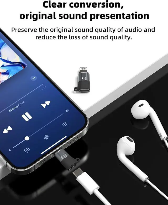 Alt view image 5 of 7 - USB C Female to Lightning Male OTG Audio Adapter(3 pack)for iPhone 14 13 for  Type C Headphone Charging Cable Converter Data Transfer Connector Card Reader for iPad Android Compatible for