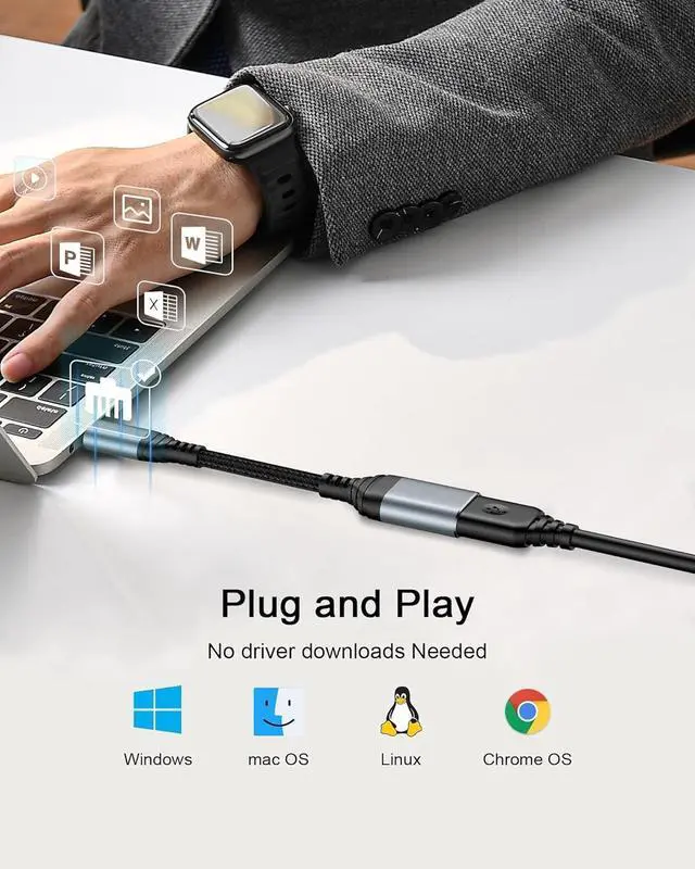 Alt view image 5 of 7 - USB C to USB 3.0 Adapter [2 Pack] Type C Male to USB A Female OTG Adapter for MacBook Pro/Air iPad Pro iPhone 16/16 Pro/15 Galaxy S25/S24/S23/S22 USB-C Laptop Tablet and Phone(Black)
