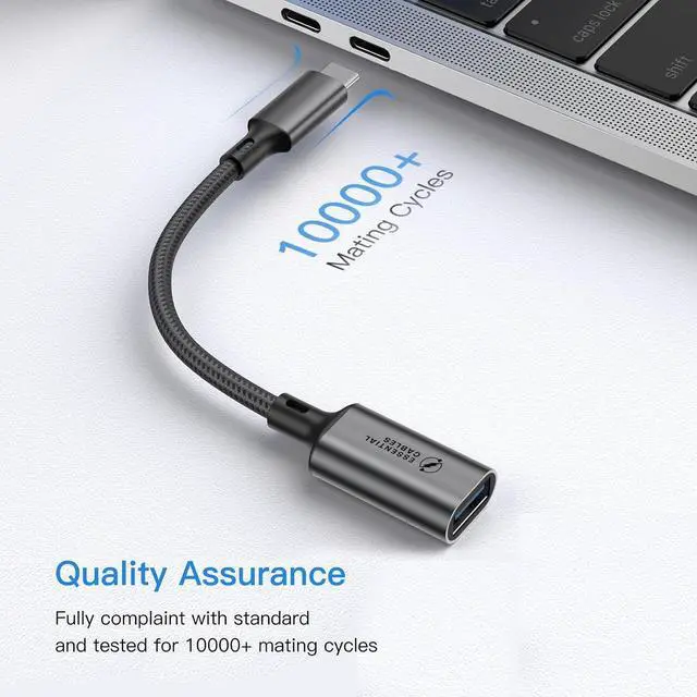 Alt view image 5 of 7 - USB C to USB Adaptor Aluminum USB C Adapter OTG Cable Type C Male to USB 3.2 Female 10Gbps Transfer Compatible with MacBook/iPad Air/Pro 2022 Galaxy S22  XPS and more Type C Devices