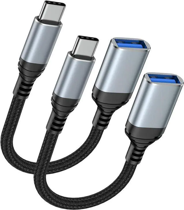 Main image of USB C to USB Adapter for iPhone 16 Pro Max 16 Plus 16e 15  Galaxy S25 S24 2 Pack USB 3.0 OTG Cable Converter Type C Male to USB A Female Camera Adapter for Card Reader Flash Drive MIDI Keyboard