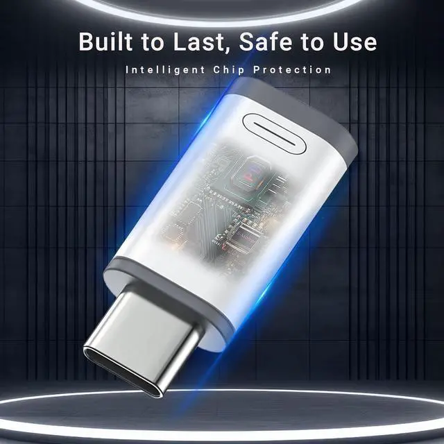 Alt view image 5 of 7 - Lightning to USB C Adapter-Lightning Female to Type C Male Phone Charge Converter Charging Adapter for iPhone 15/16 Pro/16 Pro Max/Plus  S24 iPad Air Fast Charging&Data Transfer -NO Audio