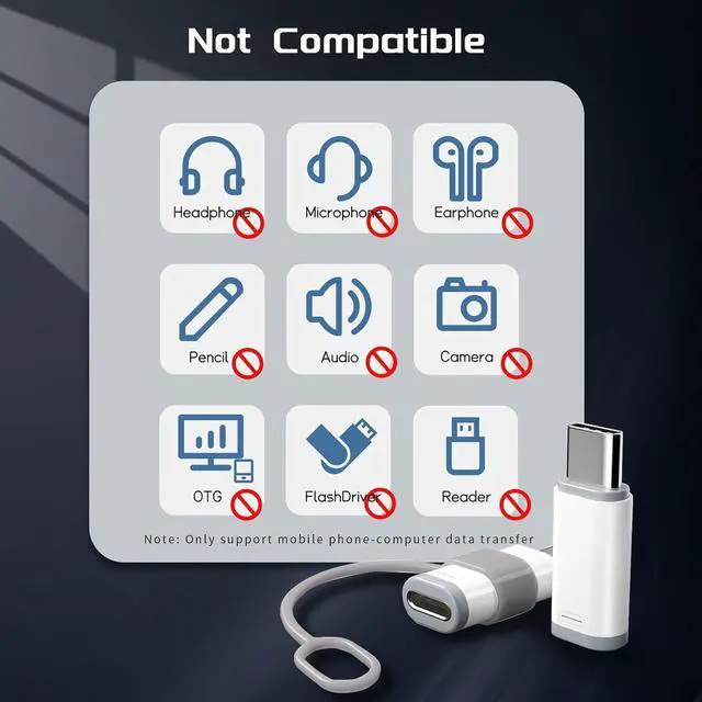 Alt view image 6 of 7 - Lightning to USB C Adapter-Lightning Female to Type C Male Phone Charge Converter Charging Adapter for iPhone 15/16 Pro/16 Pro Max/Plus  S24 iPad Air Fast Charging&Data Transfer -NO Audio