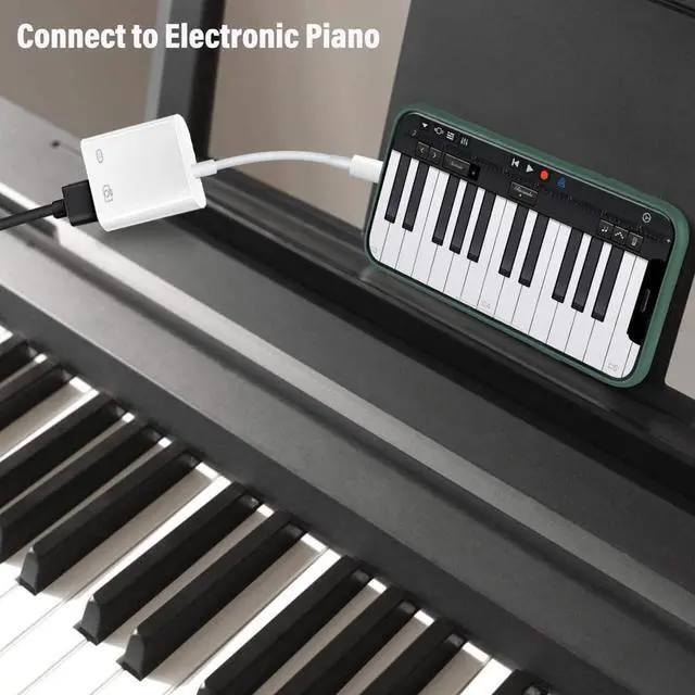 Alt view image 6 of 7 - Lightning to USB Camera Adapter with Charging Port  MFi Certified OTG Dongle for iPhone 14 13 12 11 X XS XR 8 iPad to USB Flash Drive Card Reader Keyboard Mouse Piano