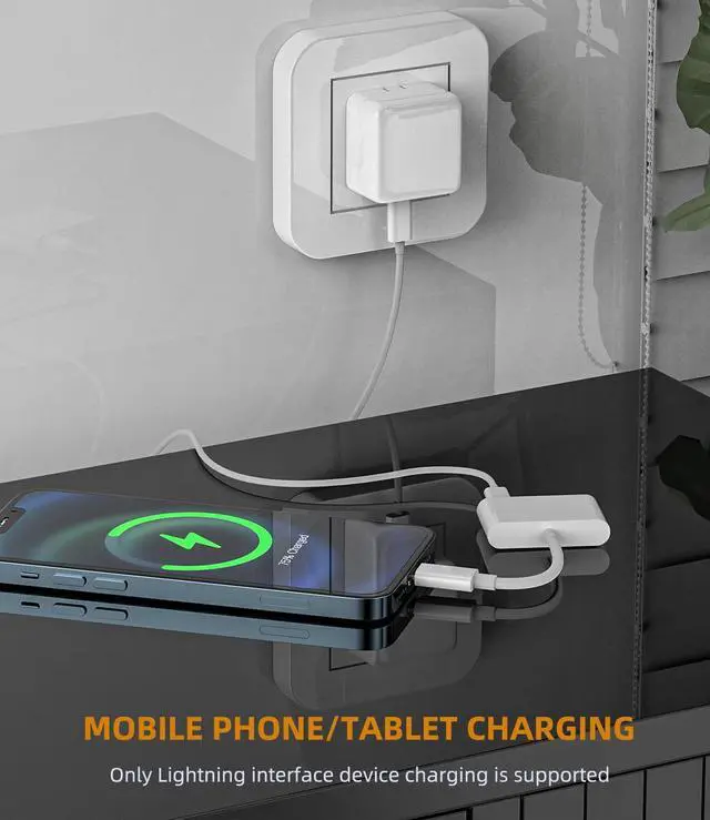 Alt view image 4 of 7 - 3.5mm Headphone to Lightning Jack USB Charger AUX 3in1 Cable Dongle Iphone Audio OTG Adapter for  14 13 12 11 Pro Max Xr X 8 7 Plus Ipad Camera Mouse Keyboard Memory Stick Flash Drive Card Reader