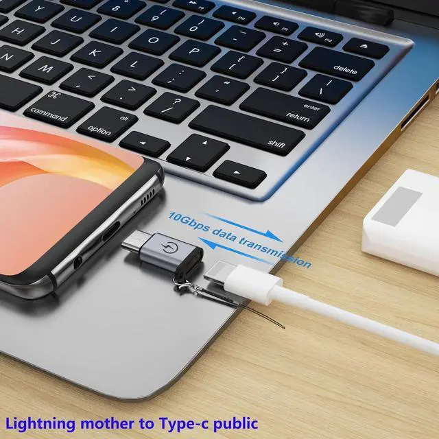 Alt view image 2 of 7 - iPhone to USB C Adapter (4Pack) Type C Charger Connector Cable for iPhone 16 15 14 Plus Pro Max  S24 iPad Air Fast Charging and Data Transfer Not for Audio/Headphones/OTG
