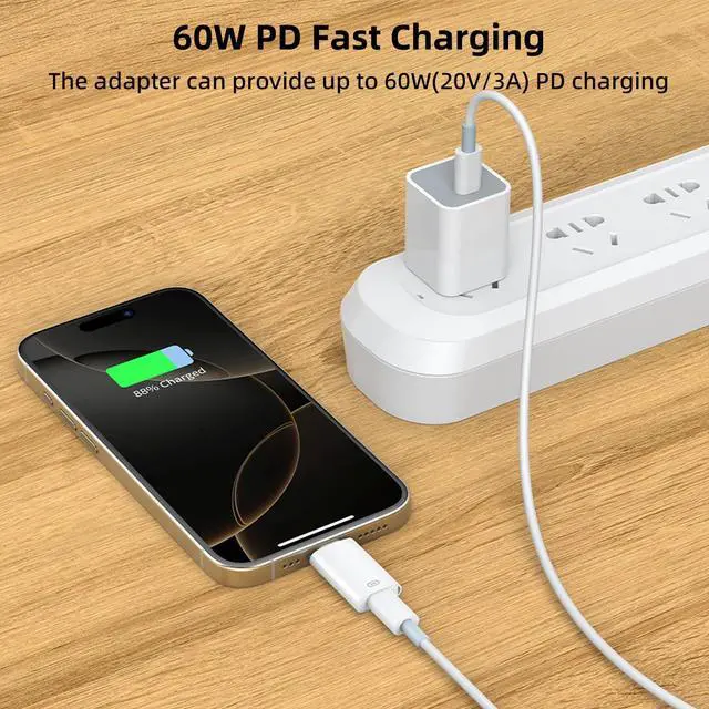 Alt view image 4 of 7 - USB C to Light-ning Headphone Audio Adapter with Charge Data for iPhone 16/15 Series iPad MacBook and More Not for Lavalier Microphones/OTG and Devices with Cases White