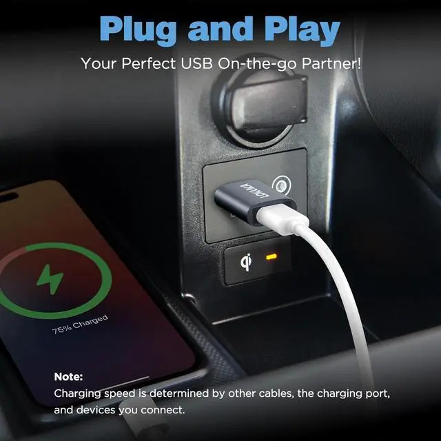 Alt view image 6 of 7 - USB C Female to USB Male Adapter (3 Pack) 5 Gbps USB-A 3.0 to Type C OTG Adapter Converter Compatible with Laptop PC Car to Flash Disk USB C Headphones Mobile Pad Gray