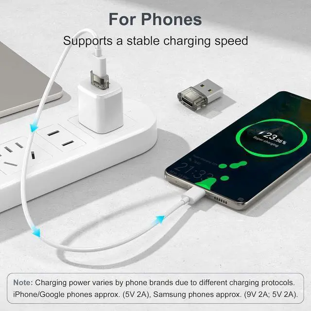 Alt view image 4 of 7 - USB to USB C Adapter for CarPlay 3Pack USBC Car Charger Type C Female to A Male Converter for  iPhone 16 16e 15 14 Pro Max Plus  S25 A55 Not for iPad/Magsafe/HomePod