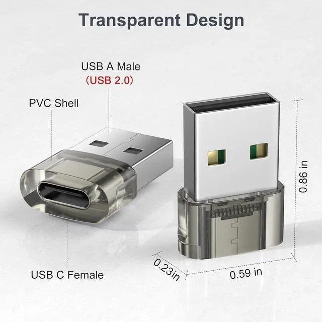 Alt view image 5 of 7 - USB to USB C Adapter for CarPlay 3Pack USBC Car Charger Type C Female to A Male Converter for  iPhone 16 16e 15 14 Pro Max Plus  S25 A55 Not for iPad/Magsafe/HomePod