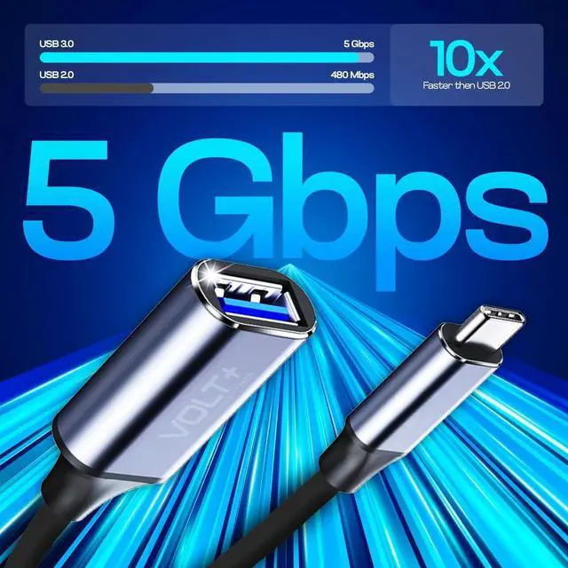 Alt view image 2 of 7 - OTG USB-C to USB 3.0 Adapter [2Pack] Thunderbolt 3 Compatible with  MacBook Pro/Air iPhone 16 Pro Max/Plus/15  Galaxy S24/S23/S22/S21