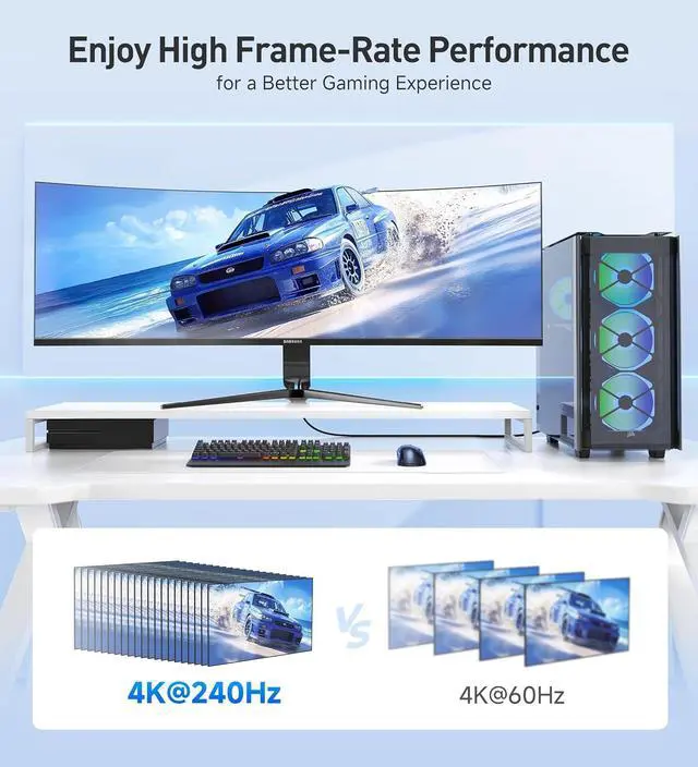 Alt view image 4 of 7 - Cable Matters [Ultra High Speed HDMI Certified] 3-Pack 48Gbps 8K HDMI Cable 6.6 ft / 2m with 8K@60Hz, 4K@240Hz and HDR Support for PS5, Xbox Series X/S, RTX3080/3090, RX 6800/6900, Apple TV