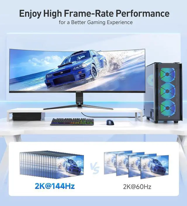 Alt view image 4 of 7 - 3-Pack High Speed HDMI Cable 1 ft with 4K @60Hz 2K @144Hz FreeSync G-SYNC and HDR Support for Gaming Monitor PC  TV and More