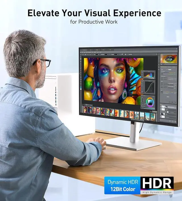 Alt view image 5 of 7 - Premium Braided 48Gbps Ultra HD 8K HDMI Cable 6.6 ft / 2m with 8K@60Hz 4K@240Hz and HDR Support for PS5 Xbox Series X/S RTX3080 / 3090 RX 6800/6900  TV and More in Black