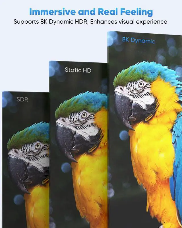 Alt view image 7 of 7 - 8K Thin HDMI Cable 1FT 2-Pack 48Gbps Ultra Slim HDMI Cable Flexible Short HDMI Cord 1 Foot (8K@60Hz 4K@120Hz eARC HDR10+ HDCP 2.3) High Speed for HDMI Switch/Camera/Blu-ray/ TV/Monitor