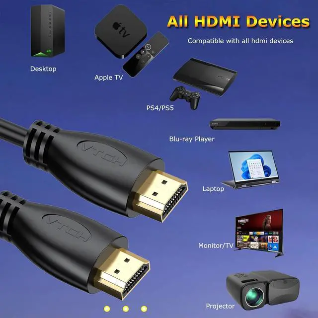 Alt view image 3 of 7 - 4K HDMI Cable 1FT 10-Pack High Speed HDMI 2.0 Cable Supports ARC & CL3 Rated for Laptop Soundbar Monitor PS5 PS4 Xbox One Fire TV etc