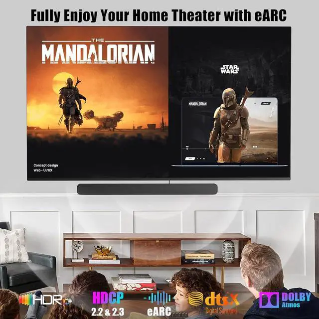 Alt view image 5 of 7 - 8K HDMI Cable 3FT 4-Pack High Speed 48Gbps HDMI 2.1 Cord for Neat Support HDR10+ SBTM QMS CEC HDCP 2.3 for TV Monitor Computer Laptop HDMI Switch HDMI Splitter HUB KVM Projector