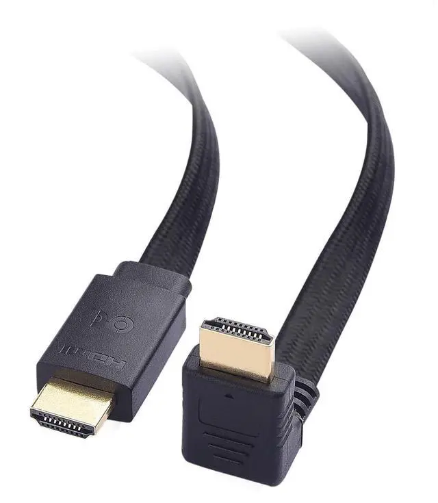 Main image of 90-Degree Flat 48Gbps Ultra HD 8K HDMI Cable 6 ft with 8K @60Hz 4K @120Hz and HDR Support for PS5 Xbox Series X/S RTX3080 / 3090 RX 6800/6900  TV and More - 6 Feet