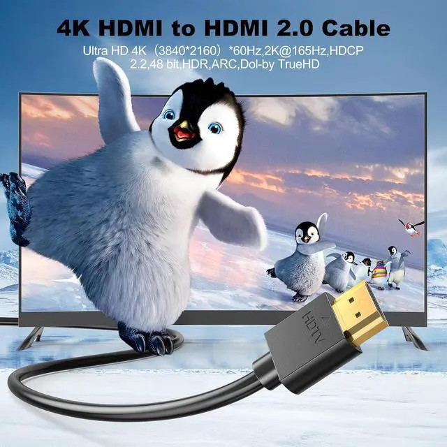 Alt view image 3 of 7 - 6 FT HDMI Cable 3-Pack 4K HDMI to HDMI Cable 6FT High Speed Shielded HDMI 2.0 Cord with 2k@165/144Hz HDCP 2.2 HDR ARC & CL3 Rated | for Laptop Monitor TV PS5 PS4 Xbox One Fire TV Soundbar