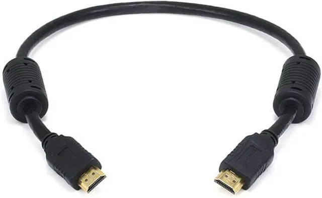 Main image of 4K High Speed HDMI Cable - HDMI 2.0 4K@60Hz HDR HDR10 Dolby Vision 18Gbps YUV 4:4:4 28AWG with Ferrite Cores 1.5 Feet Black