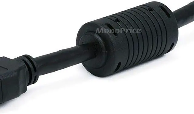 Alt view image 3 of 3 - 4K High Speed HDMI Cable - HDMI 2.0 4K@60Hz HDR HDR10 Dolby Vision 18Gbps YUV 4:4:4 28AWG with Ferrite Cores 1.5 Feet Black