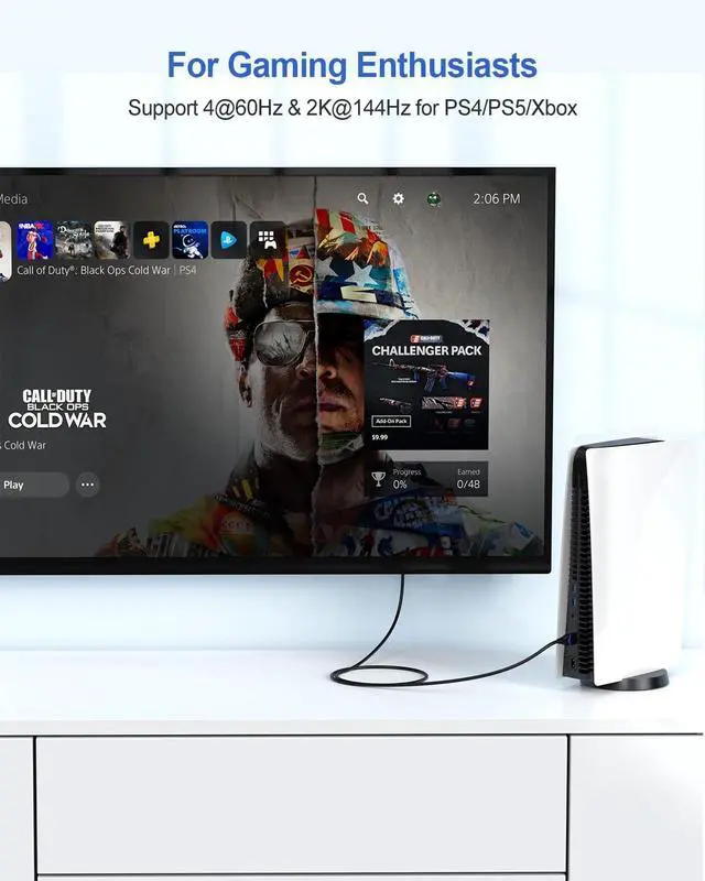 Alt view image 4 of 7 - 4K HDMI Cables 3FT 5-Pack HDMI Cord 3 Foot High Speed HDMI to HDMI Cable 2.0(4K@60Hz 2K@144Hz 1080P@120Hz 18Gbps HDR 3D HDCP 2.2 ARC) for HDTV Switch PS4/PS5 Xbox Blu-ray Monitor 3.3FT/1M