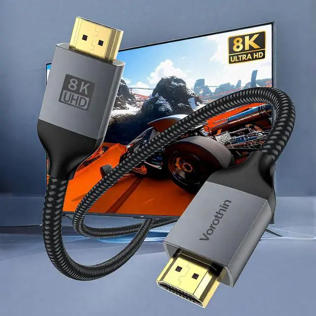 Alt view image 2 of 7 - 8K HDMI Cable 6FT 5-Pack High Speed HDMI eARC/ARC Cord 48Gbps Shielded CL3 Rated HDMI Cable 8K@60Hz 4K@144Hz/120Hz HDR10+ for TVSoundbar  Gaming Monitor Laptop Graphics Card Camera