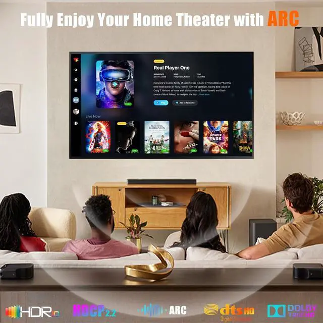 Alt view image 5 of 7 - 4K HDMI 2.0 Cable 6FT 5-Pack High Speed 18Gbps HDMI Cord Support 4K@60Hz & 2K@240Hz HDR10 12bit 3D ARC Dolby DTS HDCP 2.2 for TV Monitor  TV  Soundbar PS5 Xbox