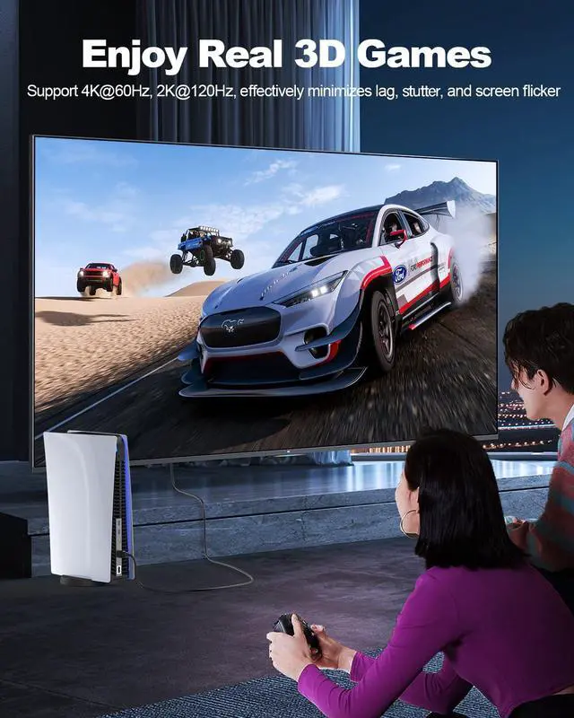 Alt view image 3 of 7 - 4K HDMI Cable 6FT 2-Pack High Speed HDMI Cable Shielded Cord for Gaming Monitor Support 4K@60Hz 2K@120Hz Ethernet HDR 3D ARC Compatible with  TV Laptop Monitor PS5 Xbox Blu-ray HDTV