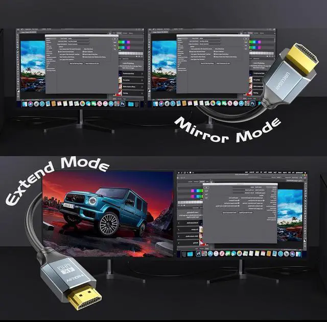 Alt view image 5 of 7 - 6FT HDMI Cable 4 Pack High Speed 4K HDMI 2.0 Cord Shielded Pack 6 FT with HDR Ethernet/ARC 3D HDCP 2.2-Compatible with PC Monitor /LG TV PS4/PS5 Xbox Switch Soundbar Protable Monitor