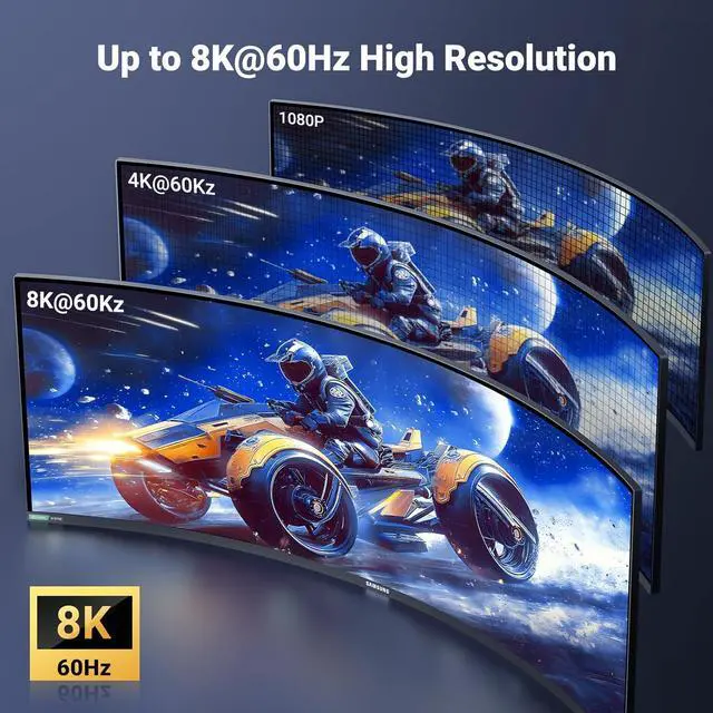 Alt view image 2 of 7 - UGREEN 8K Micro HDMI to HDMI Cable 6.6FT, 2.1 Aluminum Shell Braided 48Gbps Ultra High Speed 8K@60Hz, 4K@240Hz Support HDR eARC Dolby Compatible with GoPro Raspberry Pi 5 Camera Ni-kon