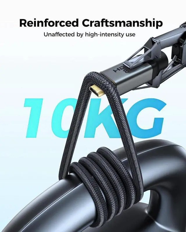 Alt view image 5 of 7 - 8K 4K Micro HDMI to HDMI Cable 6.6ft Micro HDMI 2.1 Adapter [8K@60Hz 4K@240Hz 144Hz 120Hz] 6K 5K 48Gbps HDR Compatible for  G8 G9 Camera Raspberry Pi 5 4 GoPro Hero Cam Link