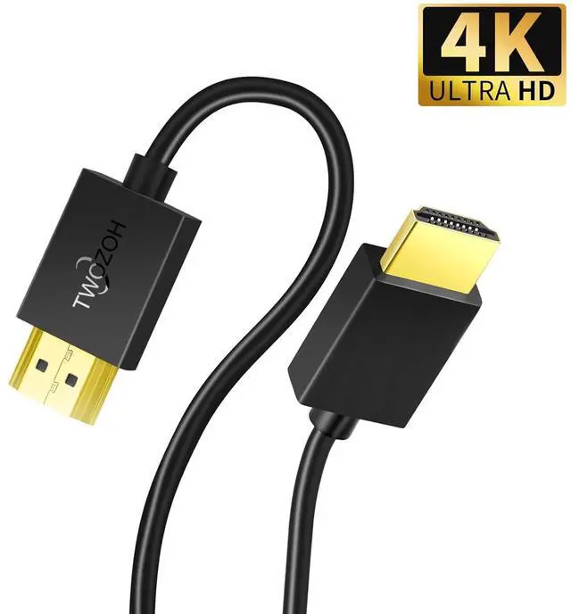 Alt view image 3 of 7 - Slim HDMI Cable 15FT 2 Pack Ultra Thin & Extreme Flexible HDMI to HDMI Cord Support 4K@60Hz/2160P/1080P