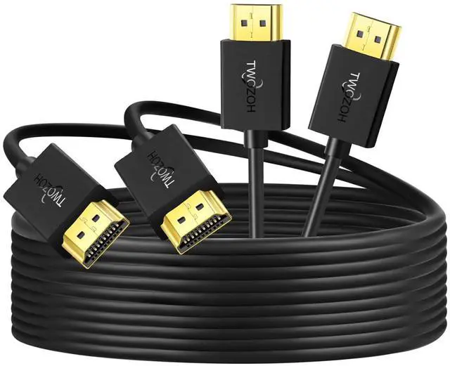 Main image of Slim HDMI Cable 15FT 2 Pack Ultra Thin & Extreme Flexible HDMI to HDMI Cord Support 4K@60Hz/2160P/1080P