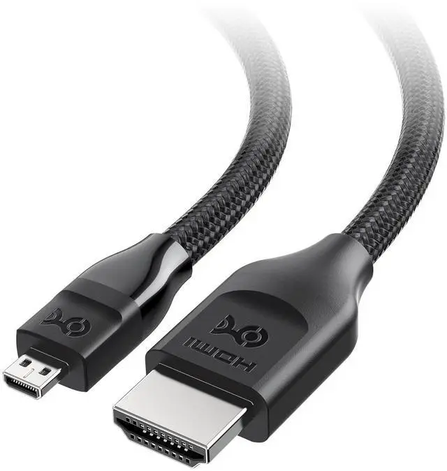 Main image of 48Gbps 8K Micro HDMI to HDMI 2.1 Cable - 6.6ft Supports 8K@60Hz / 4K@240Hz with HDR MicroHDMI Cable Works with Digital Camera GoPro Raspberry Pi 5 / Pi 4 Tablet and Laptop