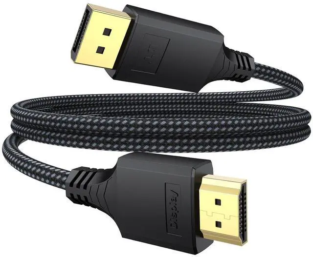 Main image of Display Port to HDMI Cable 3ft DisplayPort to HDMI1.4 [4K@30Hz 1080P@120Hz One-Direction] DP (Source) to HDMI (Display) Cord for PC Computer Graphics Card Projector Monitor TV and More