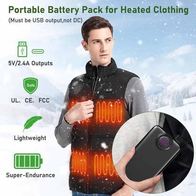 Alt view image 4 of 7 - Power Bank 10000mAh 22.5W Max Portable Charger Built in Cables4 Outputs 2 Inputs External Phone Powerbank 5V/3A Fast Charging Travel Charger for iPhone Android iPad (Pearl Black)