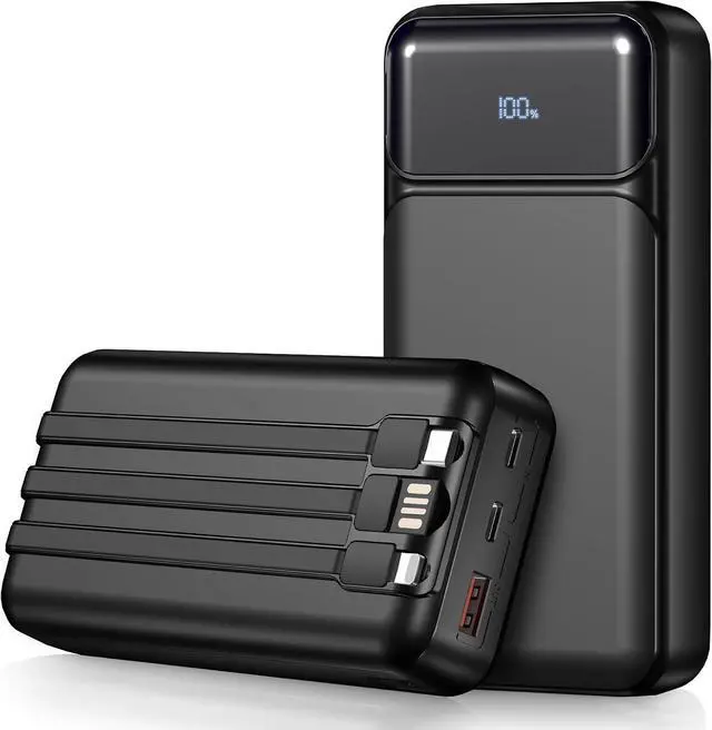 Main image of Power-Bank-Portable-Charger 49800mAh Portable Phone Charger Power Bank with 3 Built-in Cable(USB-C iOS USB-A) 22.5W Fast Charging LED Display External Battery Pack for iPhone Android  etc