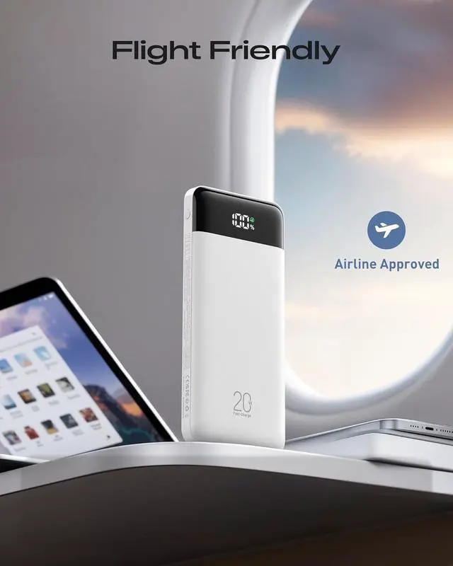 Alt view image 7 of 7 - 20000mAh Power Bank Fast Charging Portable Charger with 4 Built-in Cables & 6 Outputs 20W PD USB C Battery Pack Compatible with iPhone 16/15 Galaxy Android iPad & More (Travel Essential)