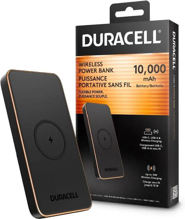 Alt view image 2 of 7 - Core 10 Portable Charger | Wireless 10 000mAh Power Bank for iPhone iPad Android and More Charge 3 Devices One Time- USB-C + USB-A Charging