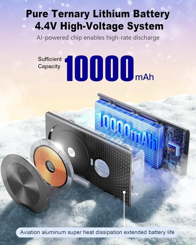 Alt view image 3 of 7 - Magnetic Portable Charger 10000mAh 22.5W PD Super Fast Charging Wireless Power Bank. Ultra-Strong Magnet USB C in&Out Battery Pack for Magsafe iPhone 16/15/14/13/12 Pro Series Black