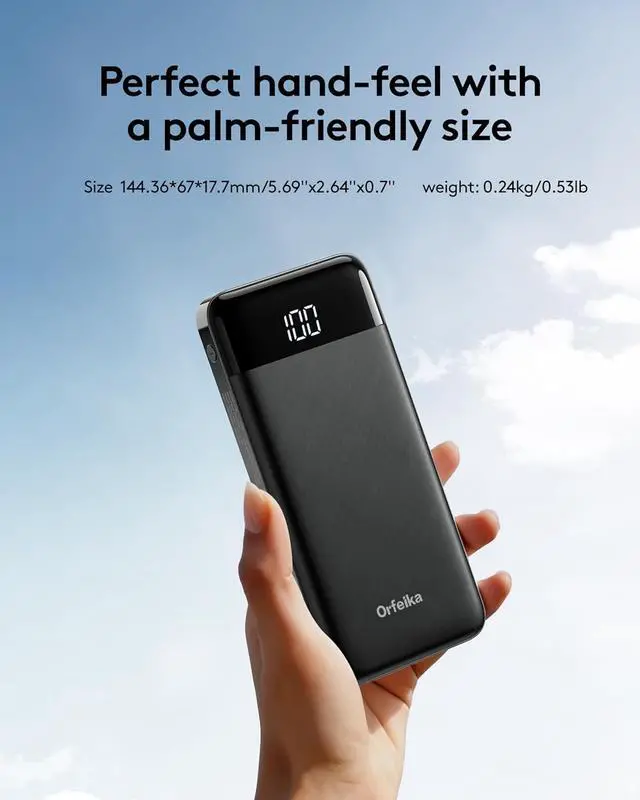 Alt view image 5 of 7 - Portable Phone Charger 10000mAh Portable Charger Power Bank with Built-in Cables Travel Essential Battery Pack Compatible with iPhone  Google iPads Tablets etc