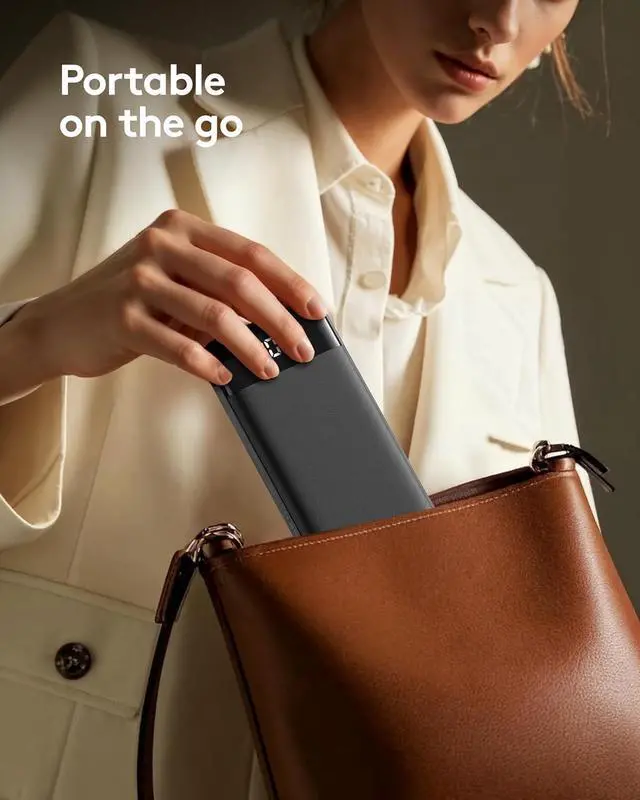 Alt view image 7 of 7 - Portable Phone Charger 10000mAh Portable Charger Power Bank with Built-in Cables Travel Essential Battery Pack Compatible with iPhone  Google iPads Tablets etc