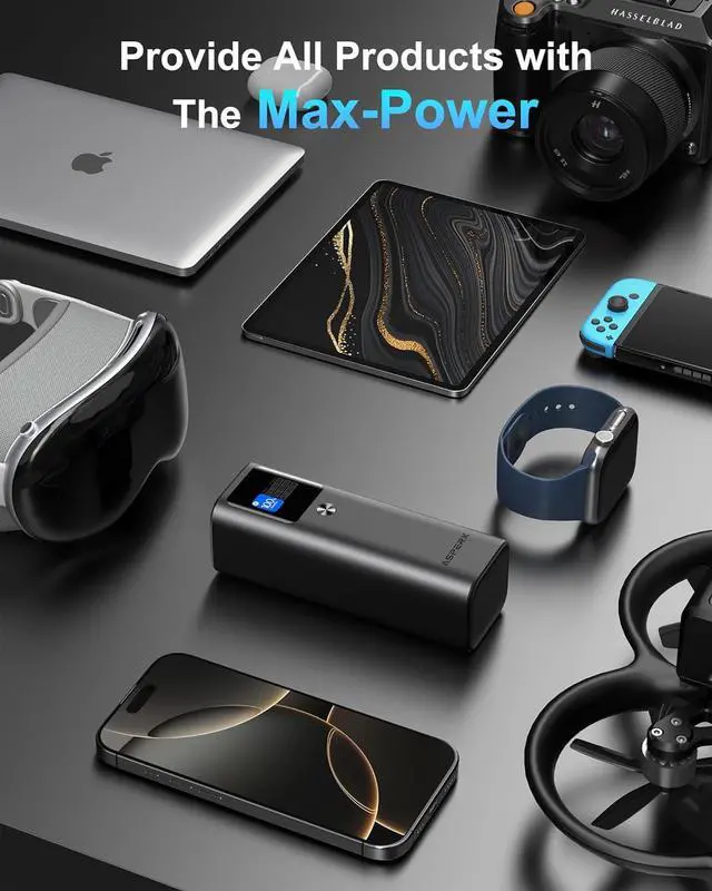 Alt view image 7 of 7 - Laptop Power Bank 27 600mAh 162.5W Aluminum Unibody PD3.1 Fast Charging Portable Charger Power Bank 99Wh Battery Bank for MacBook Pro/Air/iPhone 16/iPad/S25 Ultra//HP (Flight-Approved)