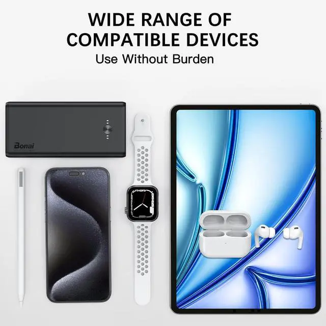 Alt view image 6 of 7 - Portable Charger 10000mAh 20W Power Bank Fast Charging with 3 Outputs (1 USB-C in&Out) Ultra-Slim External Battery Charger for iPhone 16/15/14 Series Galaxy S23/S22/S21 iPad and More