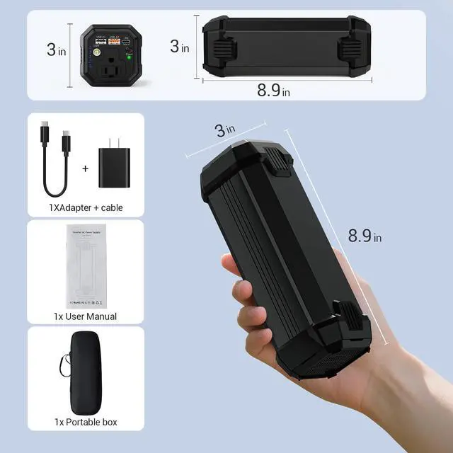 Alt view image 5 of 7 - Portable Laptop Power Bank with 120W AC Outlet 31200mAh Portable Laptop Charger 65W PD USB C Backup Power Source for Travel and Outdoor Activities