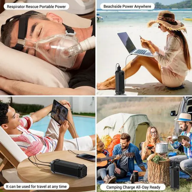 Alt view image 7 of 7 - Portable Laptop Power Bank with 120W AC Outlet 31200mAh Portable Laptop Charger 65W PD USB C Backup Power Source for Travel and Outdoor Activities