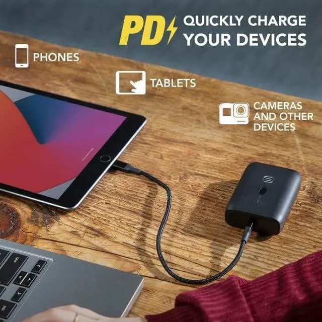 Alt view image 6 of 6 - PB10PD-SP GoBat 10000mAh Compact Dual Port Cell Phone Battery Pack 20W USB-C Power Delivery Fast Charger & 18W USB-A Portable Power Bank External Battery Compatible w/  iPhone & Android