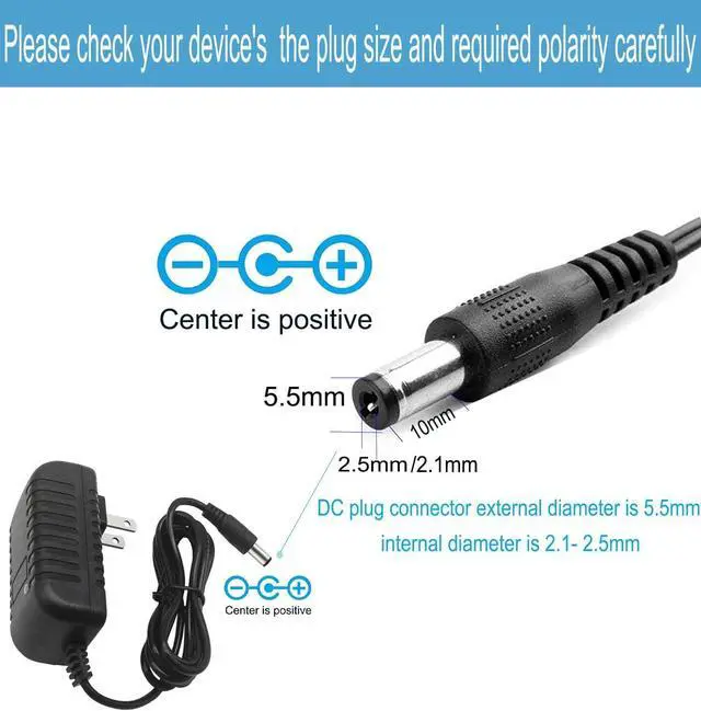 Alt view image 4 of 7 - 12 Volt 2A Power Adapter Supply AC 100-240V to DC 12 V Power Supply Transformer Charger Wall Plug for DC12V Light Security CCTV Camera Black 8x5x3.3 cm