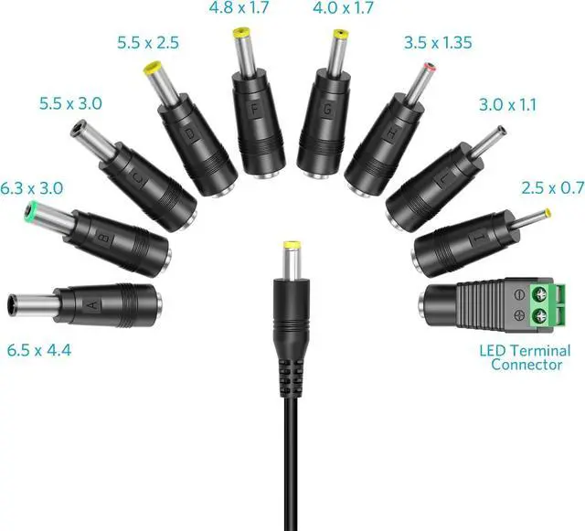 Alt view image 3 of 6 - 45W Universal 5V 6V 7.5V 9V 12V 13.5V 15V AC DC Adapter Power Supply for Household Eletronics LCD LED Strip Light Router HUB Speaker Smart Phone Tablet - Support Amps 0.5A 1A 2A 3A 3000mA Max.