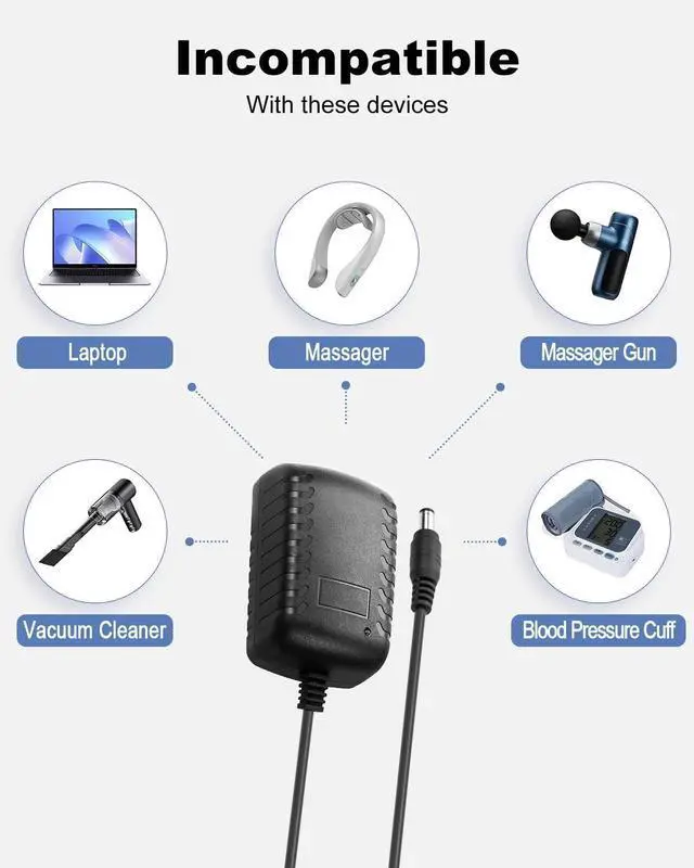 Alt view image 6 of 6 - 12V DC Power Supply 2A Universal AC Adapter 100-240 50/60Hz to 12 Volts 2Amp Transformer DC 12V Power Adapter Cord 5.5mm x 2.5mm Plug